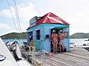 Paying the bill at Marina Cay