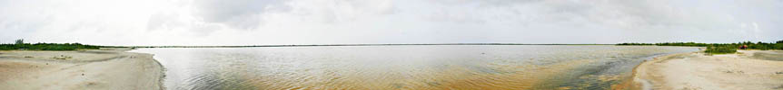 Panorama of Anegada Flamingo Pond