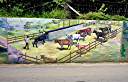The "Wall", a long and colourful mural along Tortola's Ridge Road, depicts many aspects of BVI heritage.