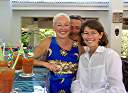 Sunday brunch at the Tamarind Club. Cyndie (the owner) with Davide and Cele.