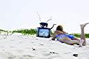Television, Anegada style.
I improve the reception with a little bit of help from Photoshop.