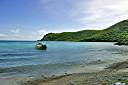 Panorama of west end of Money Bay, Norman Island.