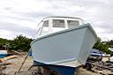 "Carrier II", Kenneth Faulkner's new boat. We have watched him build the boat over the last 18 months. He will launch it on Saturday, only two days away.