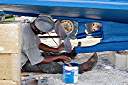 Kenny mounting the propeller on the drive shaft.