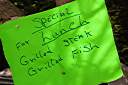 Sign at Eugene's beach bar at Smuggler's Cove.