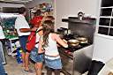 Carlos and crew cooking dinner.