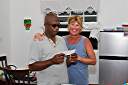 Nancy gives Wendell the final check for construction of Hidden Treasure.