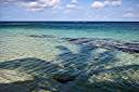 Morning shadow at West End, Anegada.
