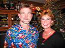 Walker and Nan ready to go to Ouisie's for Christmas Eve dinner.