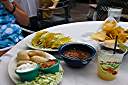 Afternoon snack (margaritas, tacos, and chimichangas) at Joe T. Garcia's