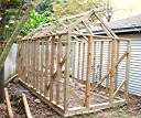 First four rafter sets and ridge beam in place.