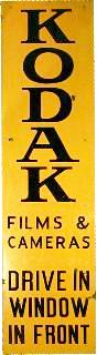 Kodak Sign - Drive In Window In Front