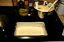 Painkiller cake #1 in the loaf pan. I only used half the batter so that I could make Painkiller Cake #1 and #2 from the same batter mix.