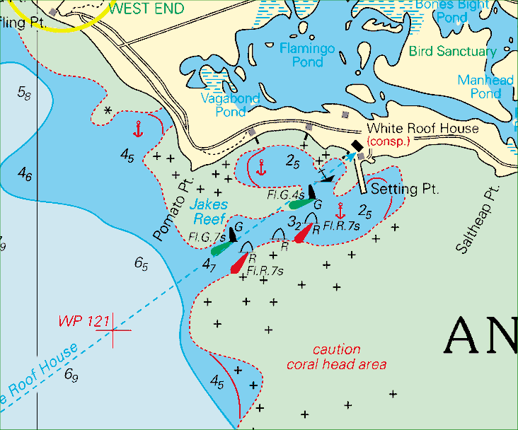 Outdated Anegada Entrance Chart