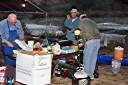 Breakfast time - Java Ranch provided burritos and coffee by the Llano.