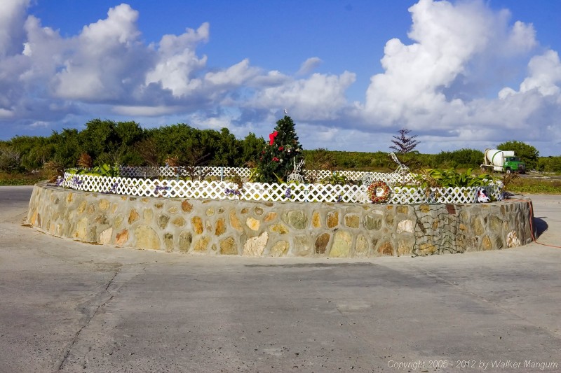 Christmas tree in the Anegada roundabout.