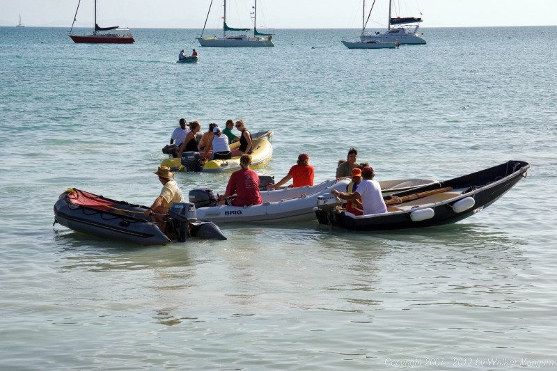 Dark and Stormy lay day activities at Neptune's Treasure: dinghy races.