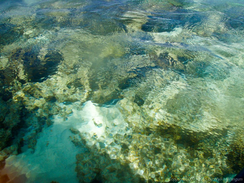 Clear water.