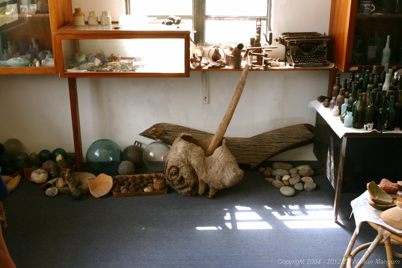 Beach artifacts at the Anegada Beach Museum.