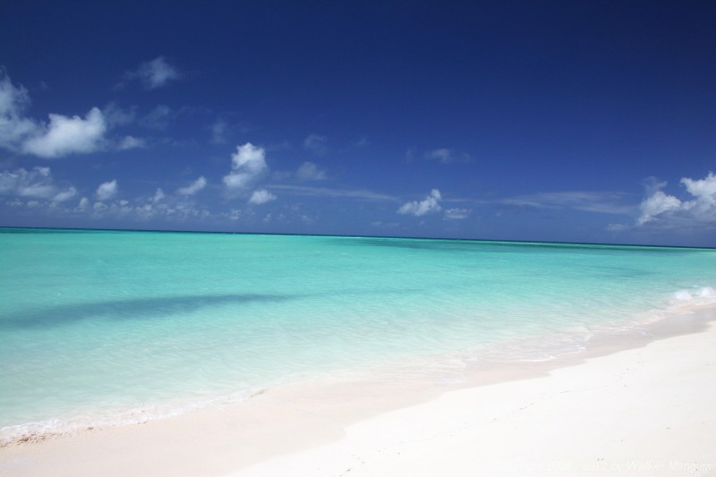 Panorama from beach at West End, Anegada. View looking west.
