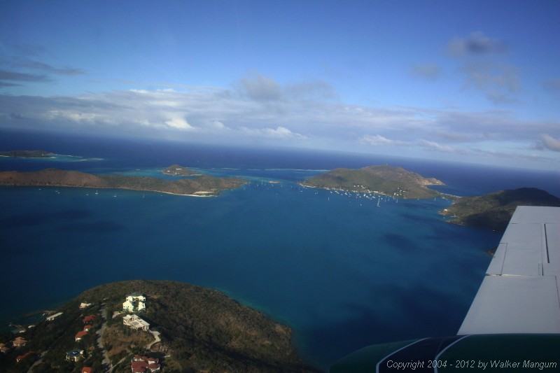 View of Virgin Gorda's North Sound from over Gnat Point.