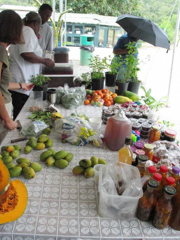 Goodies for sale at BVI Agricultural Exposition.